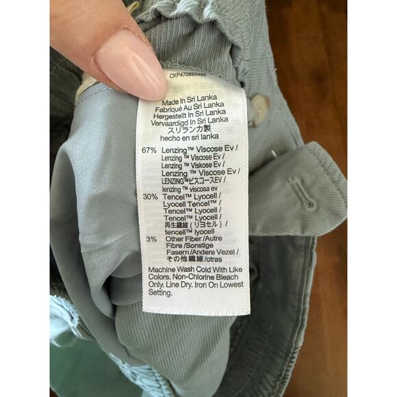 Madewell Neale Straight Leg Drapeweave Pants Overcast Blue Career Office Sz 10 - Picture 8 of 9